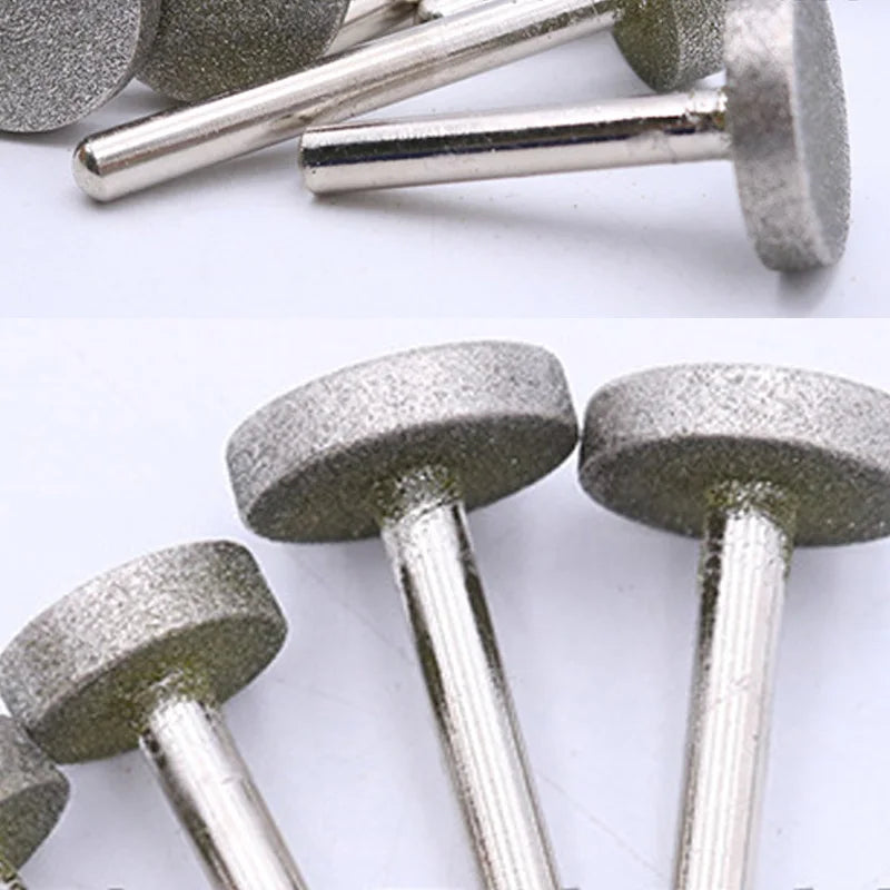 3pcs T-shaped Diamond Grinding Wheel Head Grit 150 D14–25mm