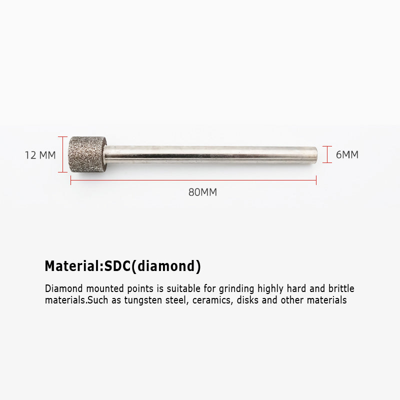 Diamond & CBN Internal Mounted Points Shank 6mm
