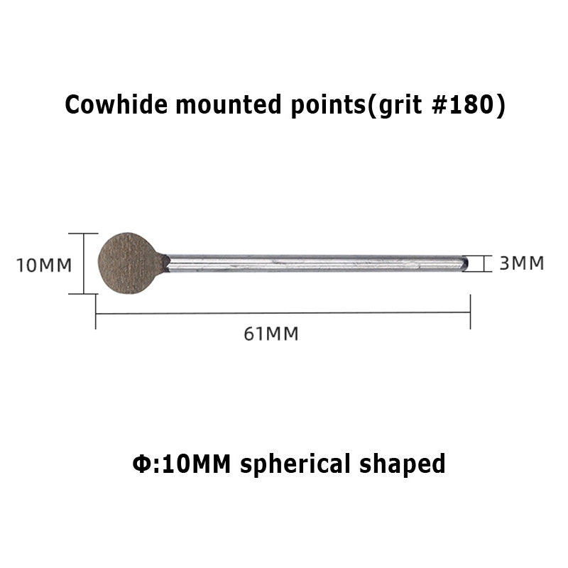 Long Shank Rubber Elastic Mounted Points Grinding Abrasive Head for Deburring 10pcs