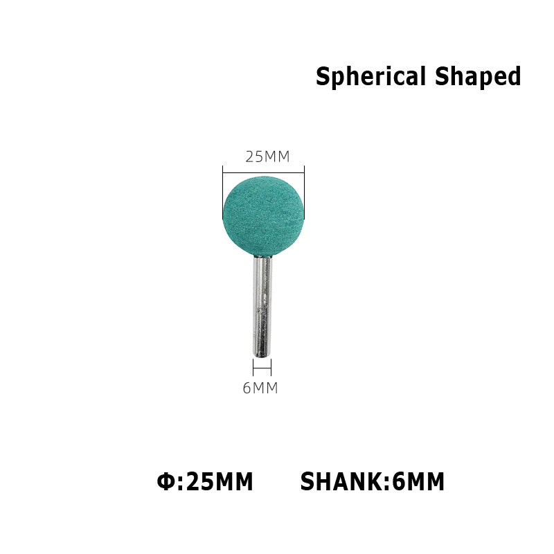 KENI Rubber Mounted Points Grinding Abrasive Heads for Metal Mold Steel 10pcs Shank 6mm