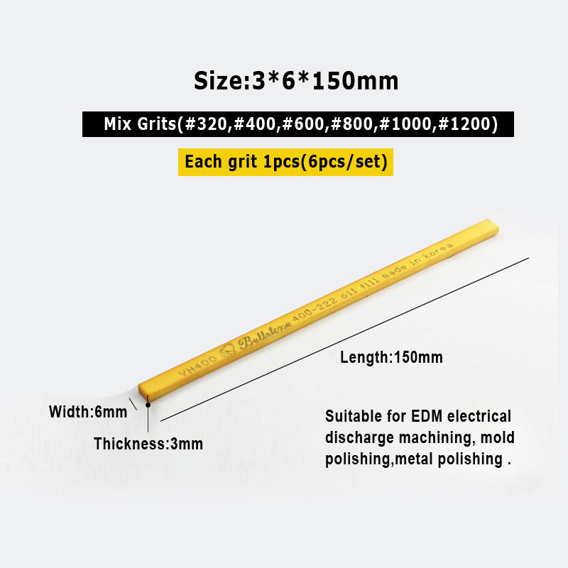 BellStone Polishing Stones 3x6x150mm mix grits 2