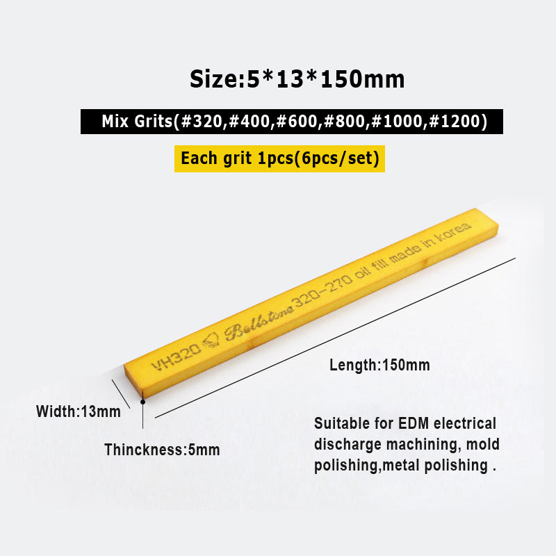 BellStone Polishing Stones 5x13x150mm mix grits 2