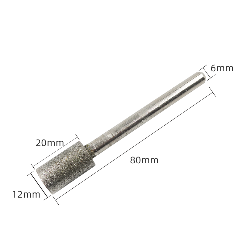 Diamond Mounted Point Grinding Head Shank 6mm 2pcs