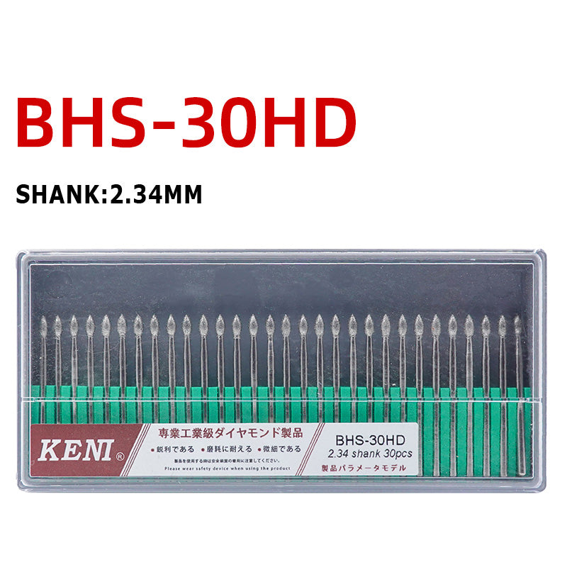 KENI 30pcs BHS-30 Diamond Mounted Points Set 2.34mm Shank
