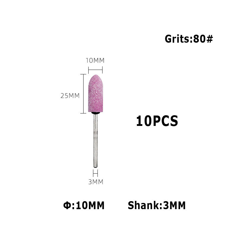 KENI 10pcs Mounted Point Abrasive Grinding Mounted Lengthen Head 3mm Shank