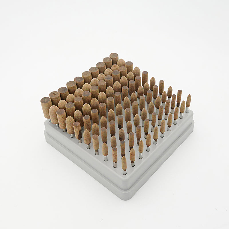 KENI Rubber Mounted Points Grinding Abrasive Points for mold steel 100pcs Shank 3mm