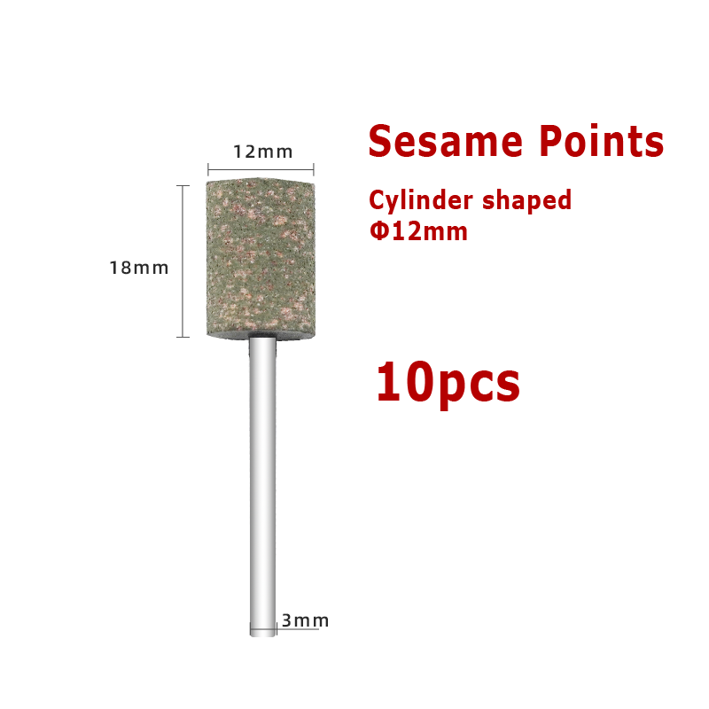 KENI Rubber Elastic Mounted Points Grinding Abrasive Head for Deburring 10pcs Shank 3mm