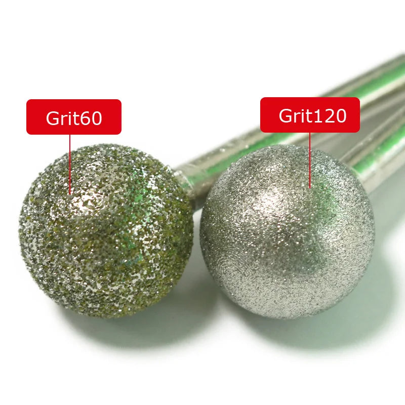 3pcs Spherical Diamond Grinding Head Dia14-30mm