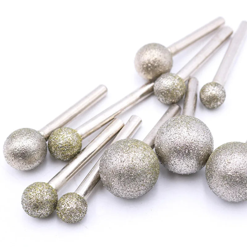 3pcs Spherical Diamond Grinding Head Dia14-30mm