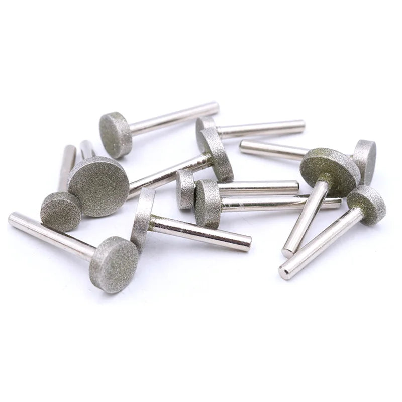 3pcs T-shaped Diamond Grinding Wheel Head Grit 150 D14–25mm