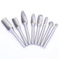 Carbide Burr Set 8pcs with 1/4''Shank Double Cut Solid Power Tools Tungsten Carbide Rotary Files Bits for Die Grinder