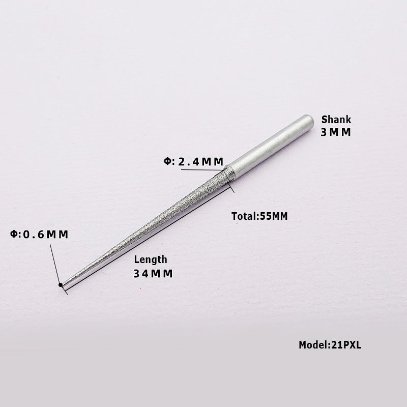 KENI Long Shank Diamond Taper Points Φ3.0 & 2.34mm Shank 10pcs