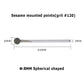 Long Shank Rubber Elastic Mounted Points Grinding Abrasive Head for Deburring 10pcs