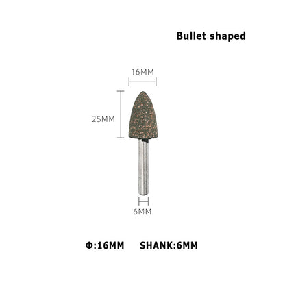 KENI Rubber Mounted Points Grinding Abrasive Heads for Polishing Deburring 10pcs Shank 6mm