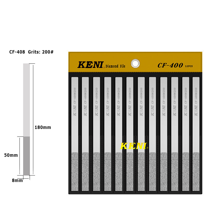 KENI CF-400 Diamond Hand Files Set 12pcs