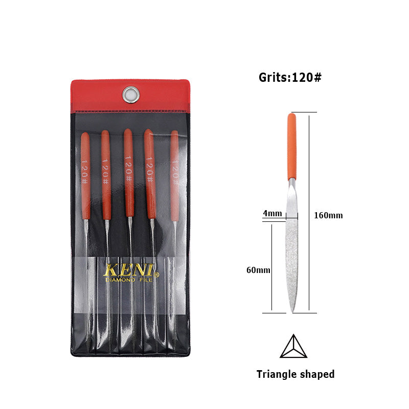 KENI Diamond Needle Files Set 120 Grit 5pcs