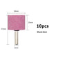 KENI 10pcs Pink Mounted Point Abrasive Grinding Mounted Head 6mm Shank